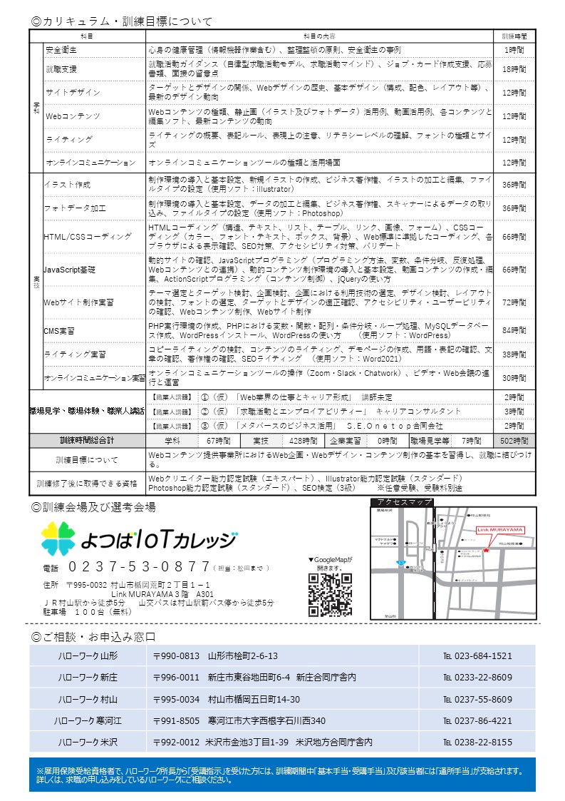 Webコンテンツ制作科